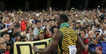 Victoria de Usain Bolt en la final de 100m del Mundial de Atletismo de Pekín 2015.