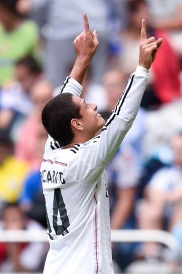 Chicharito celebra el 2-8.