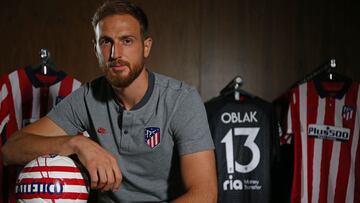 Oblak, portero del Atlético de Madrid, en una entrevista.