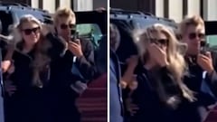 Charlie Kirk’s wife breaks down seeing his casket unloaded from Air Force Two