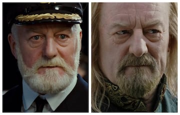 Siempre con la culpa del desastre del 'Titanic'. Bernard Hill trabajó en la segunda y la tercera entrega de 'El señor de los anillos' como el rey Théoden de Rohan y su última película fue 'El alucinante mundo de Norman' en 2012. No trabaja en la interpretación desde 2017.