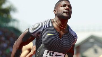 Justin Gatlin, en Eugene.