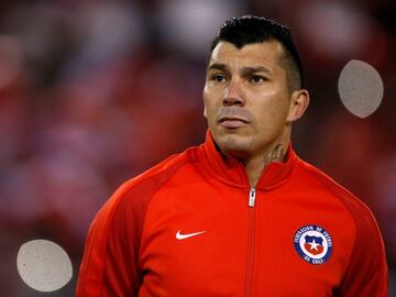 23°. Gary Medel (30 años, vigente) ha disputado 110 partidos por Chile.