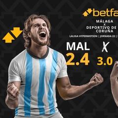 Málaga CF vs. RC Deportivo de La Coruña: horario, dónde ver, pronósticos y clasificación