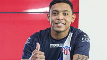 Luis Fernando Muriel, presente en un entrenamiento de Junior en Barranquilla.