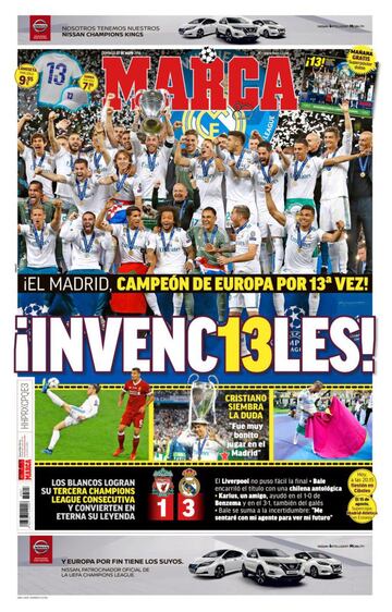 Las portadas de la prensa tras la final de Champions