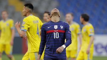 Kazajist¨¢n 0 - Francia 2: resumen de la clasificaci¨®n a Qatar 2022