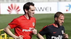 Godin and Carrasco back training with an eye on Bayern