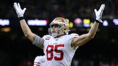 El tight end George Kittle registra 227 yardas y 19 recepciones, sin TDs, en cuatro partidos con los San Francisco 49ers durante la temporada 2021.