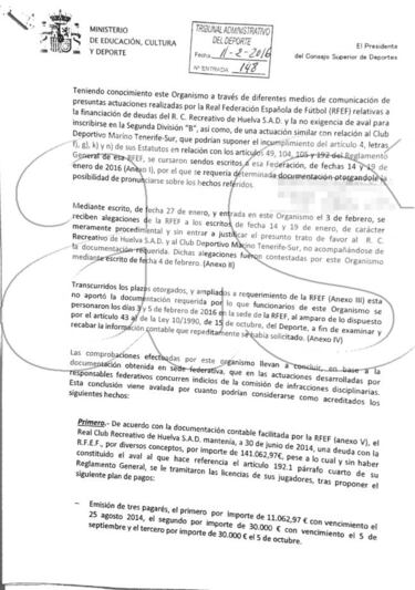 Villar perderá 237.376€ que le señalan si el Recre desaparece