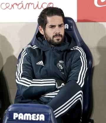 Isco, suplente en el partido ante el Villarreal.