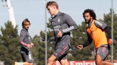 Martin Odegaard, en el entrenamiento previo al Real Madrid-C&aacute;diz.