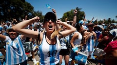 Locura de los hinchas argentinos