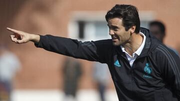 Solari, técnico del Real Madrid Castilla.