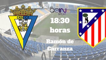 Cádiz vs Atlético de Madrid en vivo y en directo online, trofeo Ramón de Carranza.