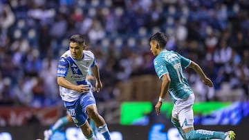 Club América and Tigres have already booked their ‘liguilla’ quarter-final places, with Monterrey on the verge of joining them.
<br><br>
(I-D) Martin Barragan de Puebla y Jorge Diaz de Leon durante el partido Puebla vs Leon, correspondiente a la Jornada 03 del Torneo Apertura 2022 de la Liga BBVA MX en el Estadio Cuauhtemoc, el 15 de julio de 2022.