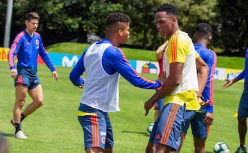La Selección Colombia entrena en Bogotá pensando en el amistoso del domingo contra Perú.