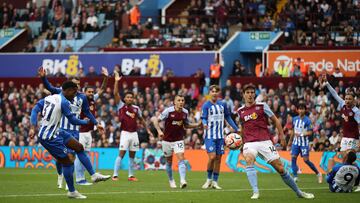 Soccer Football - Premier League - Aston Villa v Brighton & Hove Albion - Villa Park, Birmingham, Britain - September 30, 2023 Brighton & Hove Albion's Ansu Fati scores their first goal REUTERS/Chris Radburn NO USE WITH UNAUTHORIZED AUDIO, VIDEO, DATA, FIXTURE LISTS, CLUB/LEAGUE LOGOS OR 'LIVE' SERVICES. ONLINE IN-MATCH USE LIMITED TO 45 IMAGES, NO VIDEO EMULATION. NO USE IN BETTING, GAMES OR SINGLE CLUB/LEAGUE/PLAYER PUBLICATIONS.
