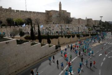 Las imágenes de la séptima maratón de Jerusalén