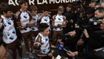 Samuel Dumoulin fue el portavoz del Ag2r en la salida de la Par&iacute;s-Niza.