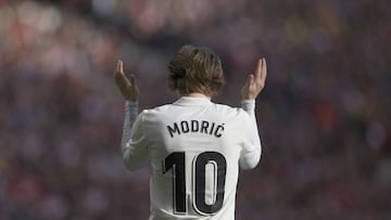 Modric, durante un derbi de 2019.