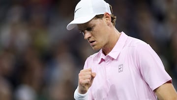 Jannik Sinner, contra Dalibor Svrcina en Indian Wells.