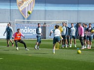 Entrenamiento del Málaga el pasado viernes.