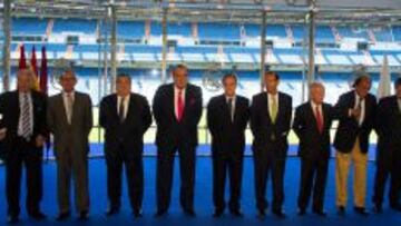 Florentino y su Junta Directiva en su toma de posesi&oacute;n.