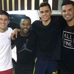 La banda de James: Gio, Dorlan y Cardona juntos en Medellín
