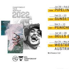 Calendario World Surf League 2022: CT y Challenger Series
