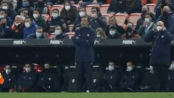 Pablo Sanz, en Mestalla.