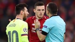 Andy Robertson: “I wish I’d never ruffled Messi’s hair”