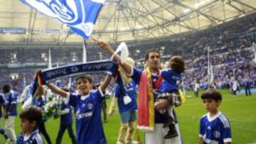 Raúl, el día de su despedida del Schalke.