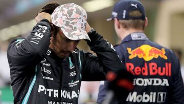 Lewis Hamilton (Mercedes) y Max Verstappen (Red Bull). 