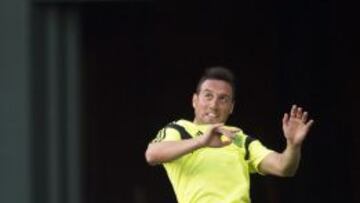 CON ESPAÑA. Cazorla, en un entrenamiento con la selección española.