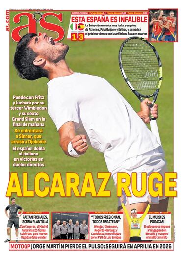 Las portadas de AS de julio