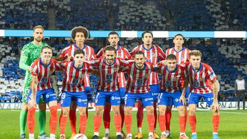 Once del Atlético contra la Real Sociedad.