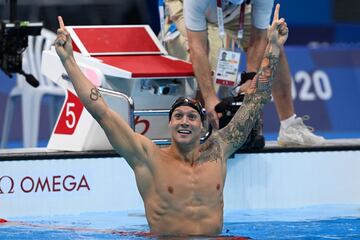 Caeleb Dressel será recordado por su gran obra en Tokio. El estadounidense ganó cinco oros en las seis pruebas que nadó (50, 100 libre, 100 mariposa, 4x100 estilos y 4x100 libre) y obtuvo un récord mundial en los 100 mariposa (49.45).