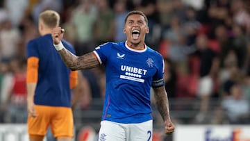 Tavernier celebra la clasificación a la Champions del Rangers 12 años después