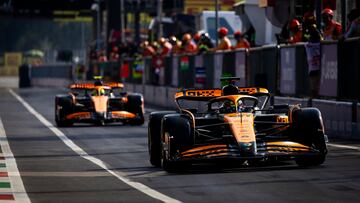 Oscar Piastri y Lando Norris (McLaren MCL38). Monza, Italia. F1 2024.