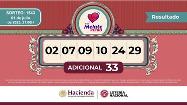 Resultados Melate Retro: números que cayeron hoy y premios del sorteo 1543 | 1 de julio del 2025