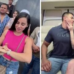 Hombre besa a Karely Ruiz frente a su novia para ganarse un auto