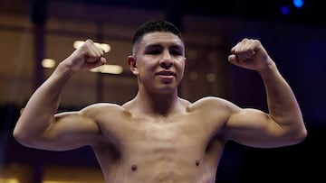 Boxing - Jaime Munguia vs Bruno Surace - Undisputed Super Middleweight Championship - ANB Arena, Riyadh, Saudi Arabia - May 3, 2025 Jaime Munguia celebrates after winning his super middleweight fight against Bruno Surace REUTERS/Hamad I Mohammed