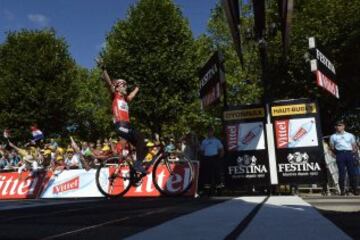 el francés Tony Gallopin vencedor de la undécima etapa.