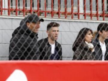 The Zidane family watched Atlético Madrid U12s in action against Real Madrid's U12s on Saturday.