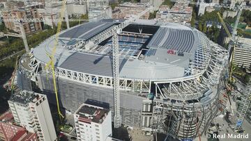 Las obras de remodelaci¨®n del estadio del Real Madrid siguen a buen ritmo y encaran la recta final para su estreno la pr¨®xima temporada.
