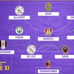Justin Kluivert, el mejor joven del año; Vinicius y Foden, en el XI