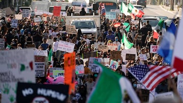 Al grito de “Fuck Donald Trump” continúan las protestas en Los Angeles