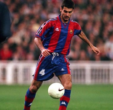 Midfielder Guardiola spent 11 years as a Barça player before later enjoying success in the dugout.