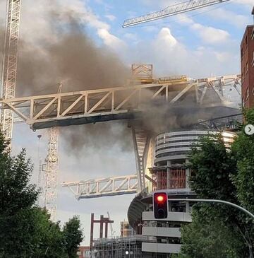 Un aislamiento de espuma de poliuretano se quemó provocando una llamativa nube de humo. El incidente no tuvo gravedad.